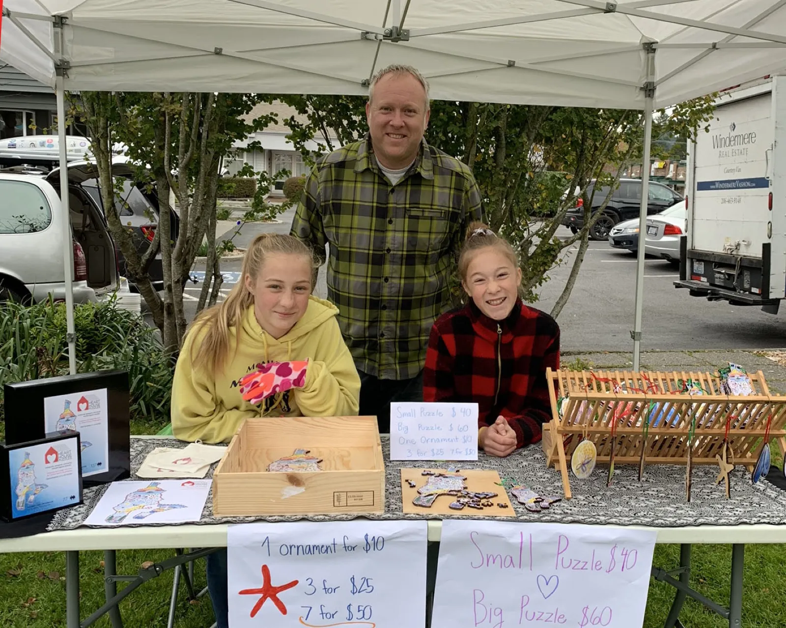 Our first day selling at the Vashon Farmer’s Market!